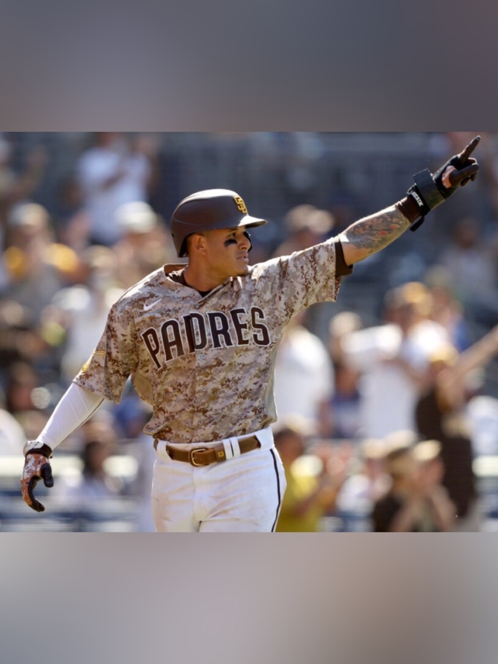 Nike Authentic San Diego Padres Manny Machado #13 Camo MLB Jersey Men’s Sz: M - Picture 2 of 9